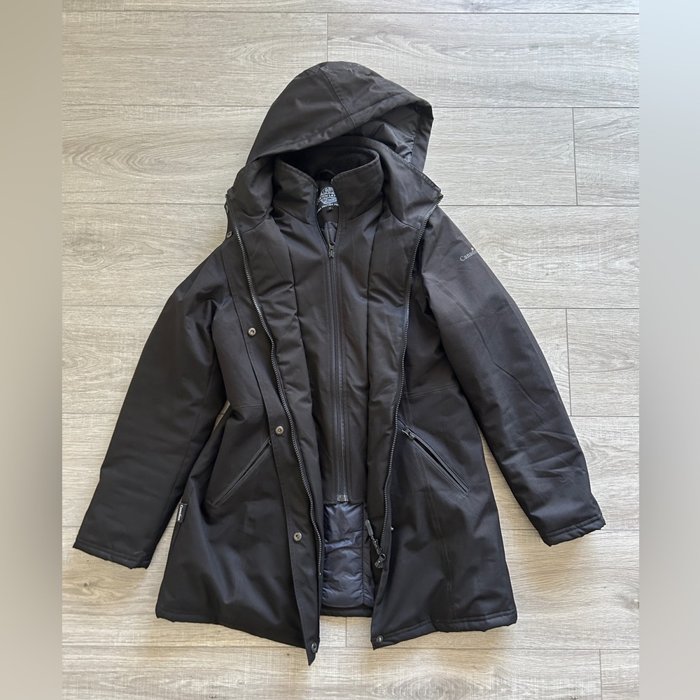 Canadian Stretch Latitude Black Winter Puffer (Size S)